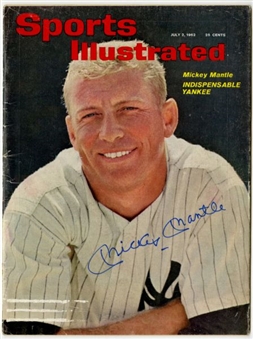 1962 Mickey Mantle Signed Sports Illustrated Magazine (Dated July 2, 1962) 
